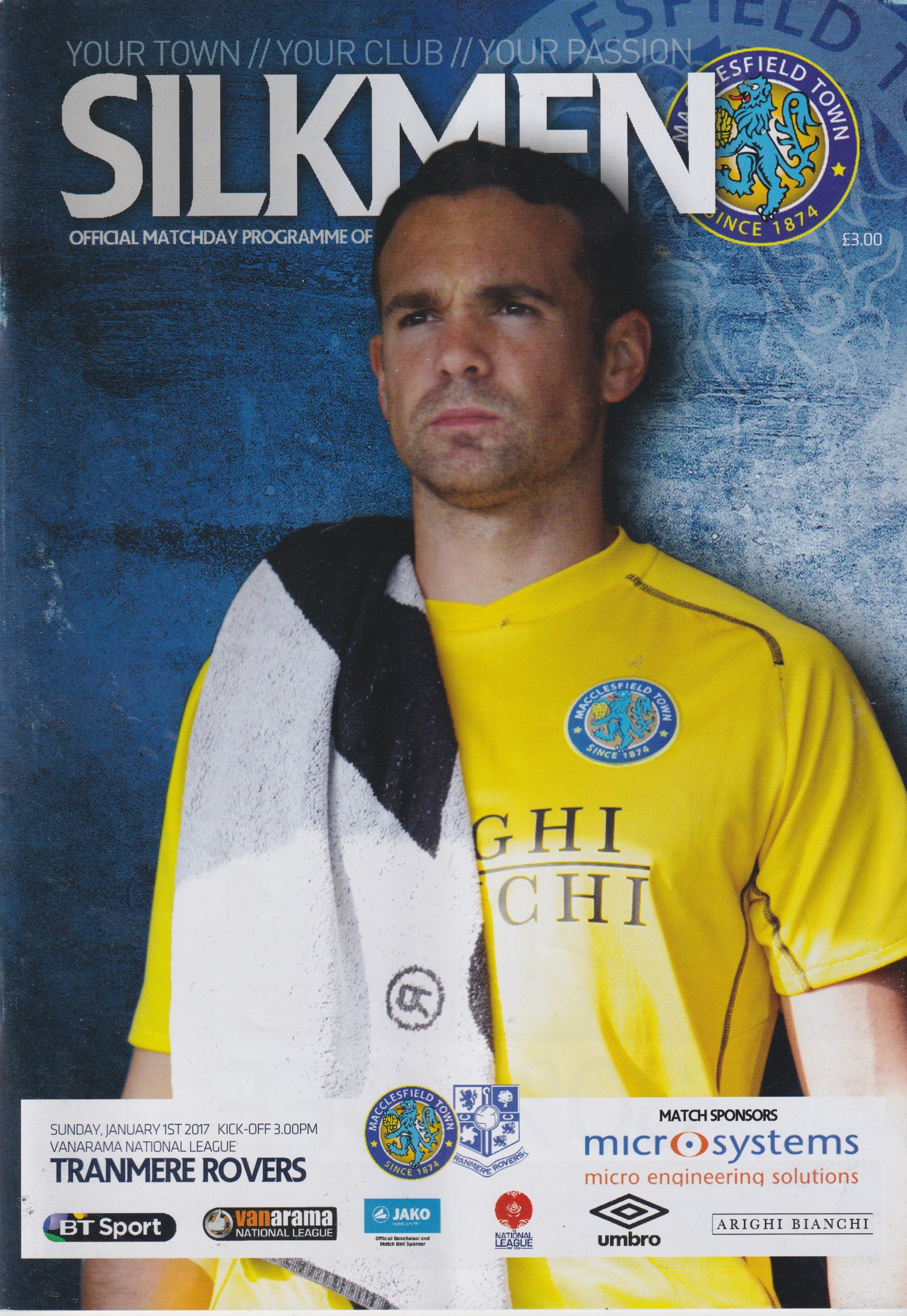Macclesfield v Tranmere Rovers match programme